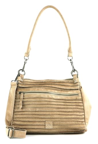 FREDsBRUDER Riffel Echo Schultertasche Leder 32 cm, oat beige, Einheitsgröße im Sale